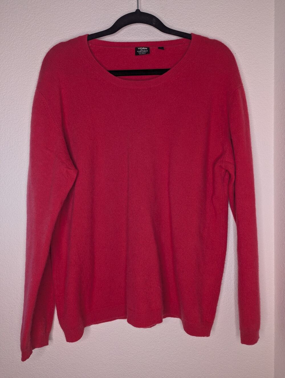 Yorn Women's 100% Extra Fine Luxury Cashmere Sweater XL Soft Ribbed Cottagecore